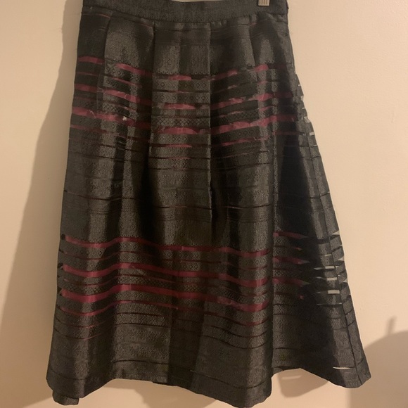Black and Purple Midi Skirt - Picture 1 of 2